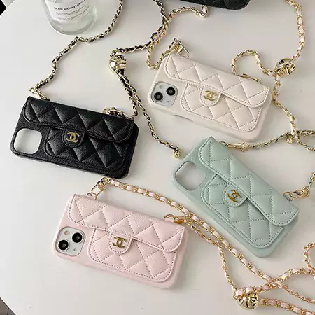 シャネル iphone17 ケース ショルダー チェーン付き