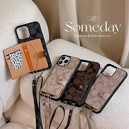 Coach アイフォン 17 カバー 皮製