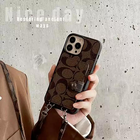 Coach アイフォン 17 カバー 皮製