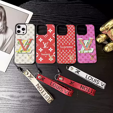 LV iPhone 17 PUレザーケース ストラップ付き