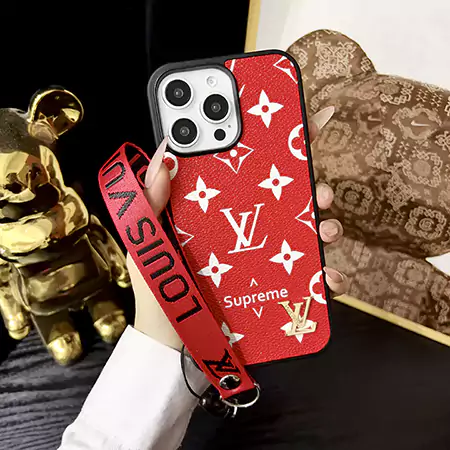 LV iPhone 17 PUレザーケース ストラップ付き
