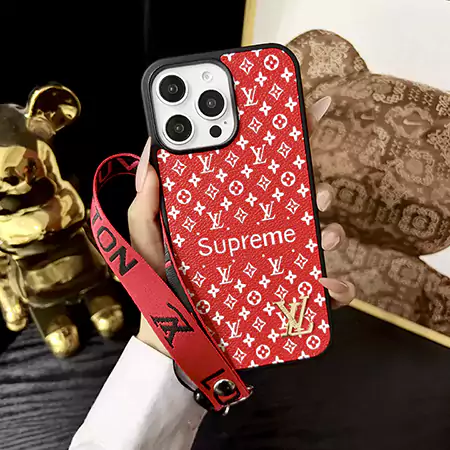 LV iPhone 17 PUレザーケース ストラップ付き
