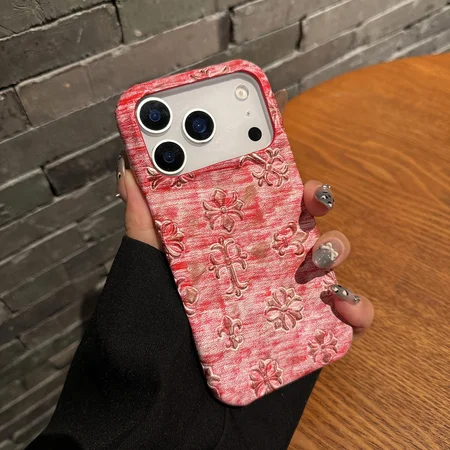 クロームハーツ iPhone17 ケース CHクロス レリーフ