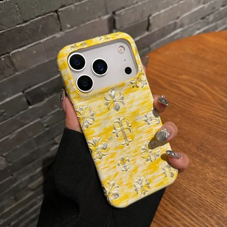 クロームハーツ iPhone17 ケース CHクロス レリーフ