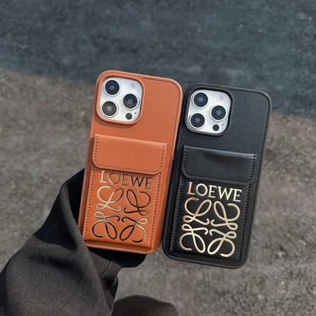 iPhone17pro max ケース ロエベ 金属ロゴ