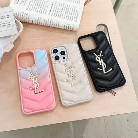 イヴサンローラン iPhone17promax ケース キルティングレザー