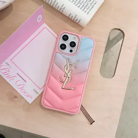 イヴサンローラン iPhone17promax ケース キルティングレザー