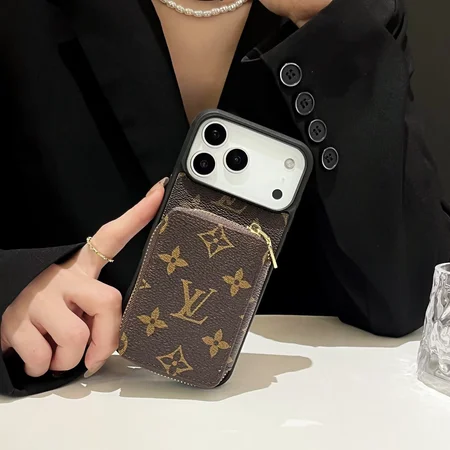 LV iPhone17pro ケース 背面ファスナーポケット